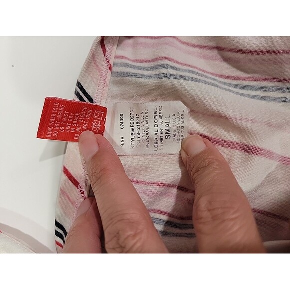 Striped ESPRIT BEACH Vintage 2pc Bikini SwimSuit Size XS-MEDIUM READ *SWIMBIN* - Picture 6 of 16